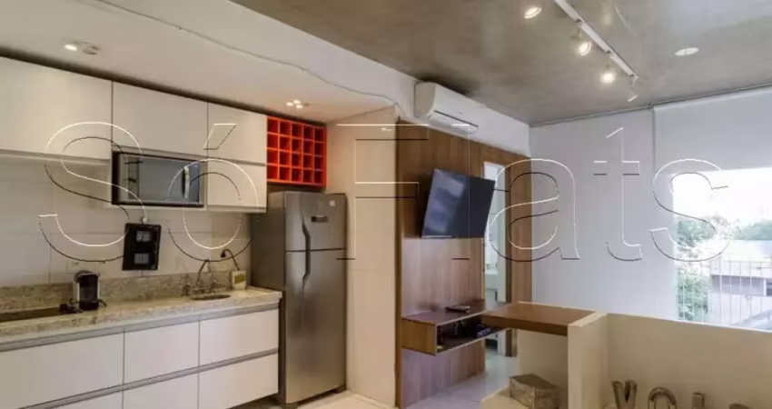 Residencial indi vila olímpia, flat disponível para locação contendo 39m², 1 dormitório e 1 vaga.