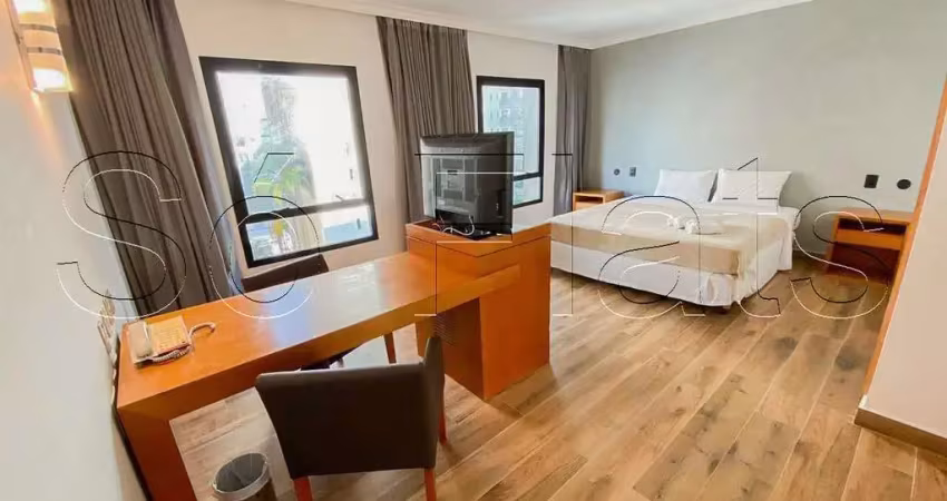 Flat disponível para locação totalmente mobiliado ideal para quem busca conforto e comodidade.