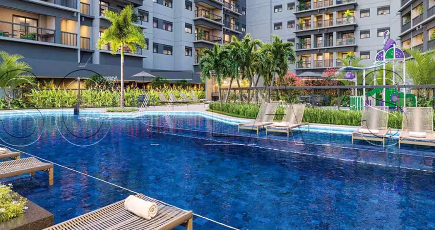 Res blue marine, apartamento disponível para venda com 34m², 1 dormitórios e 1 vaga para moto