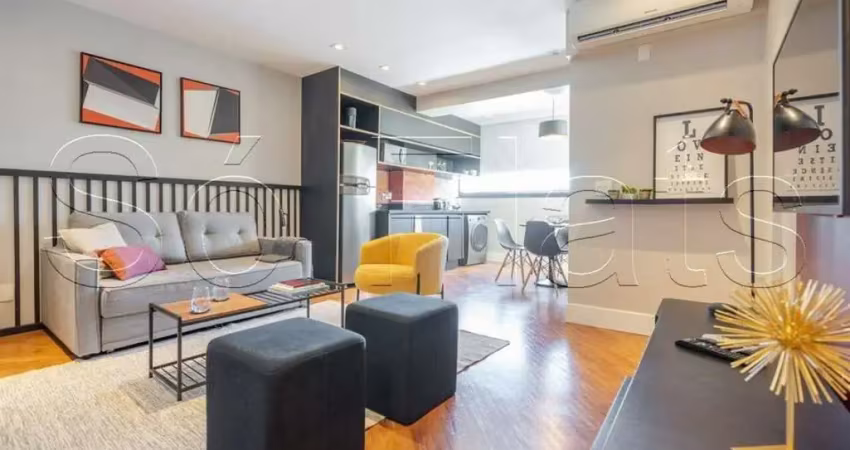 Vn gomes de carvalho, studio disponível para locação com 65m², 01 dorm e 01 vaga