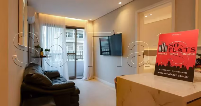 Apto nos jardins disponível para locação contendo 50m², 02 dormitórios e 01 vaga de garagem.