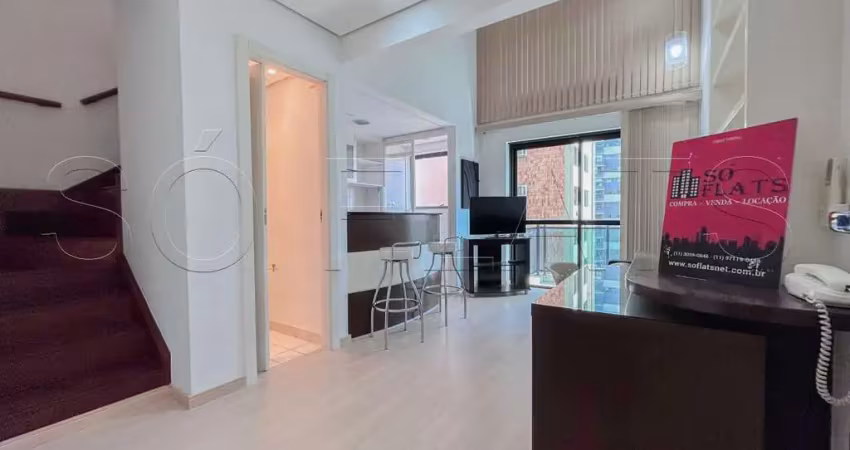 Apto no international duplex disponível para locação com 41m², 01 dorm e 01 vaga de garagem.