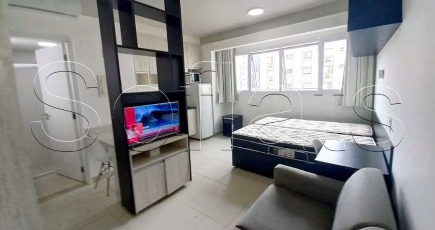 Flat disponível locação no Atrium Augusta com 1 dormitório e 1 vaga de garagem