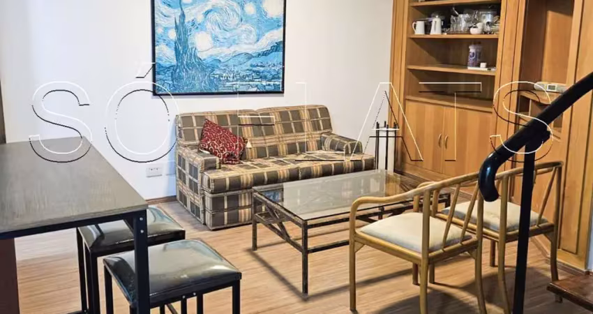 Prime boulevard, apartamento duplex na cobertura com 60m², 1 dormitório e 1 vaga