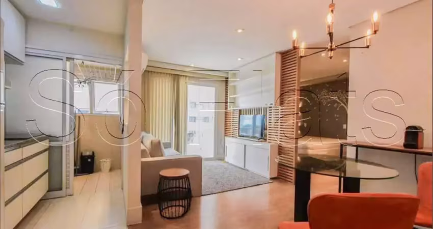 Mandarim, apto disponível para locação contendo 46m², 01 dormitório e 01 vaga de garagem.