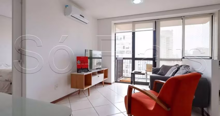 Live & lodge, flat disponível para locação contendo 42m², 01 dormitório e 01 vaga de garagem.