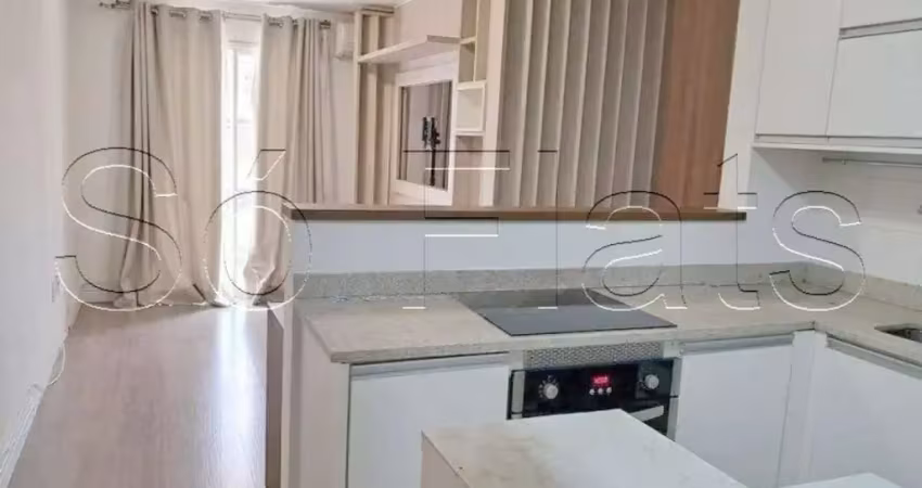 Apartamento spazio lume disponível para locação com 46m², 1 dormitório e 1 vaga.