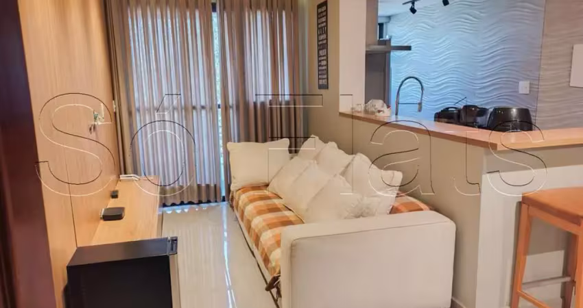 Palais royal, flat disponível para locação contendo 40m², 01 dormitório e 01 vaga.
