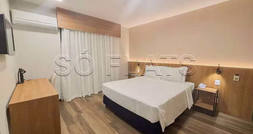 Flat disponível para locação nos jardins, próximo a av 9 de julho e shopping jd. pamplona.