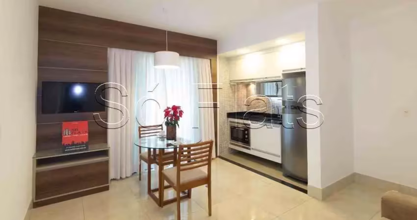 Apto no gran estanconfor veranda berrini contendo 40m² e 1 dorm disponível para locação no brooklin.