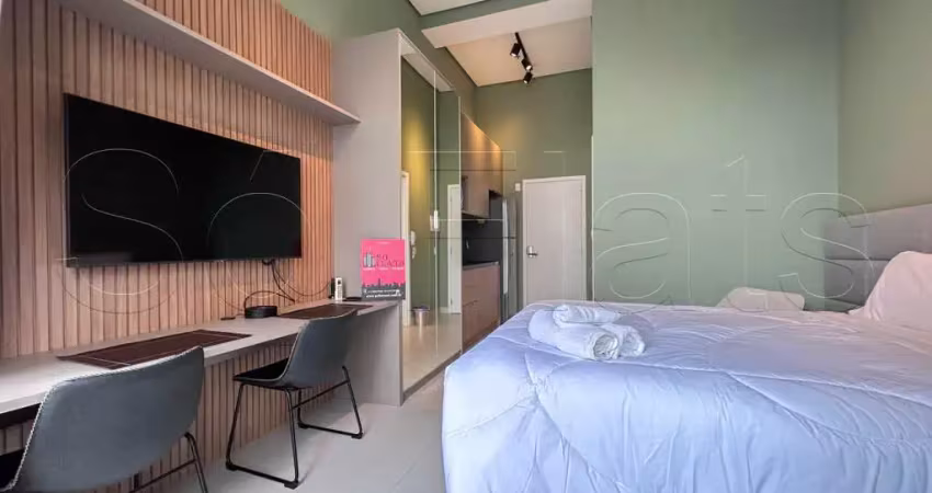 Studio oscar by you, flat disponível para locação com 27m² e 01 dormitório