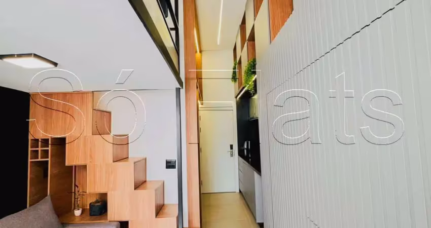 Studio brook by you. apto disponível para locação contendo 30m² e 1 dormitório
