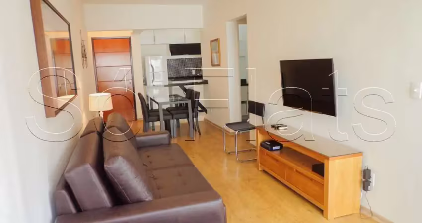 Residencial boulevard paris, apto mobiliado no itaim bibi próximo a avenida juscelino kubitschek.