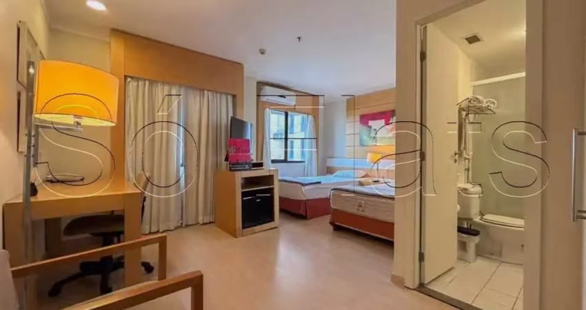 Apto esuítes congonhas hotels, disponível para locação com  25m², 1 dorm e 1 vaga.