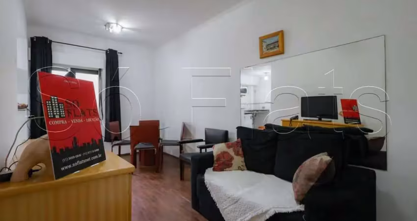 São paulo suíte service, flat disponível para locação contendo 36m², 01 dormitório e 01 vaga.