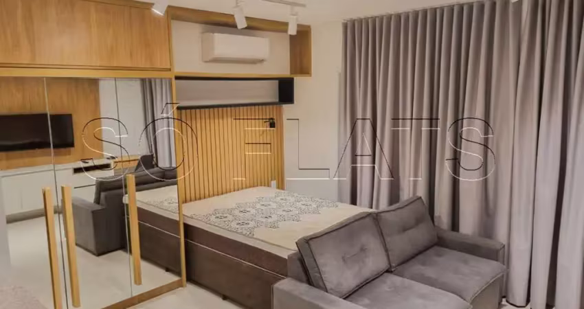 Residencial landing campo belo, flat disponível para locação com 45m², 1 dormitório e 1 vaga.