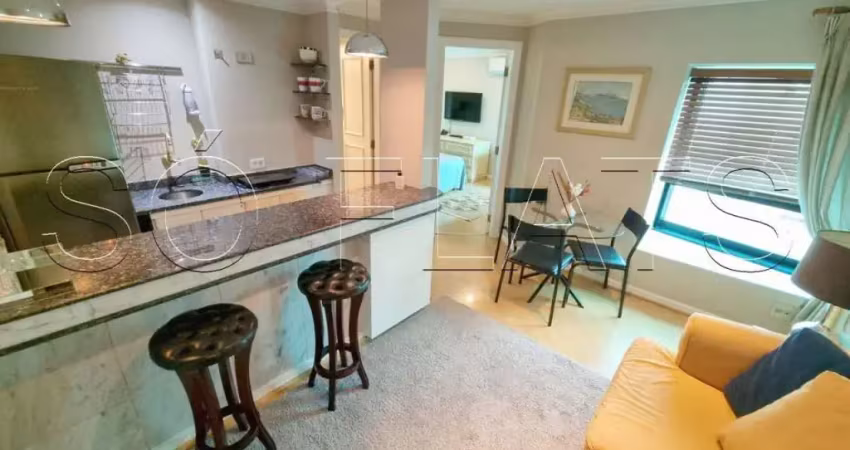Flat no modus vivendi contendo 37m², 1 dormitório e 1 vaga disponível para locação.
