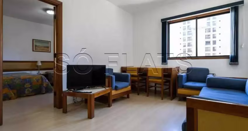 Flat paulista park disponível para locação com 45m², 01 dorm e 01 vaga de garagem