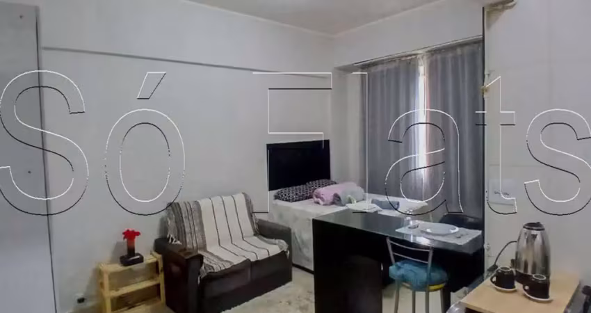Edifício brasilar, studio disponível para locação contendo 30m² e 01 dormitório no centro de sp.