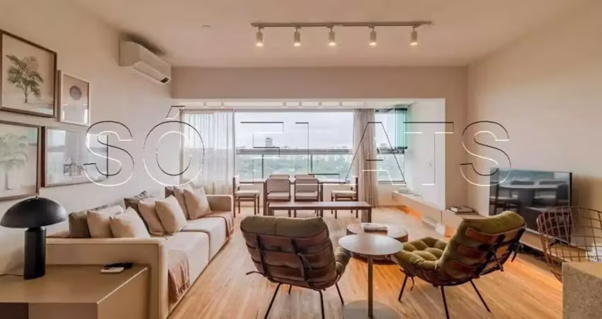 Residencial white 2880, flat disponível para locação contendo 66m², 01 dormitório e 01 vaga.