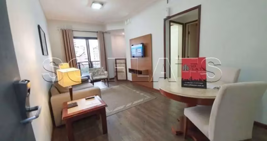 Flat disponível para locação com 1 dorm, 48m² na rua do shopping center 3. ao lado da av. paulista.