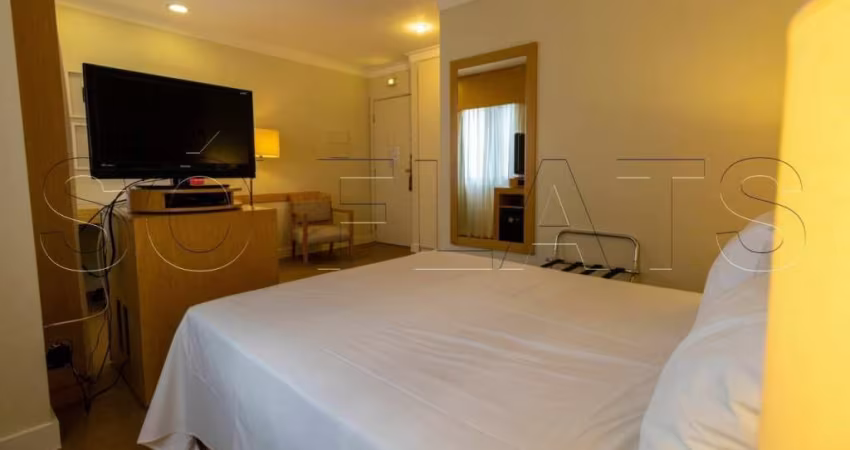 Flat totalmente mobiliado25m² 1 dorm, 1 vaga para investimento no Campo Belo