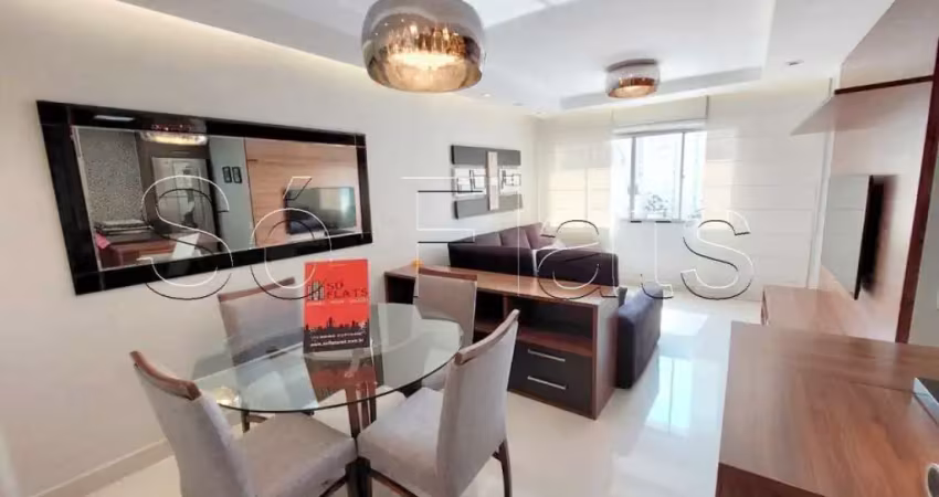 Flat no itaim, prox av pres juscelino kubitschek e rua joão cachoeira. com entrada imediata.