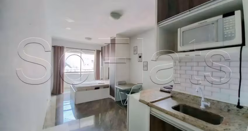 New studio, flat disponível para locação contendo 27m², 01 dormitório e 01 vaga de garagem.
