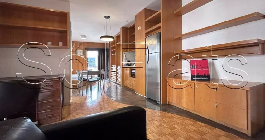 Lindo flat em Moema para locação na Av. Rouxinol. Com entrada imediata e sem fiador. Consulte-nos.