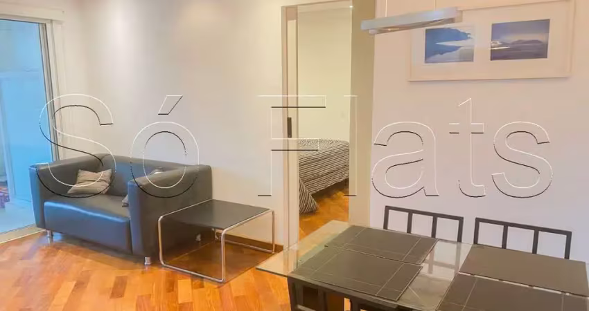 Mandarim, flat disponível para locação contendo 46+m², 01 dormitório e 01 vaga de garagem.