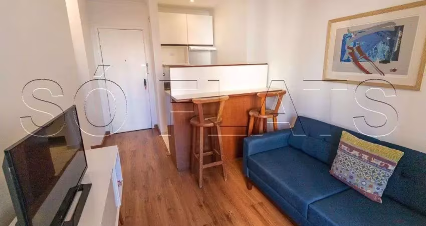 Flat d=disponível para locação no moema top life próximo da av. helio pelegrino e pq do ibirapuera.