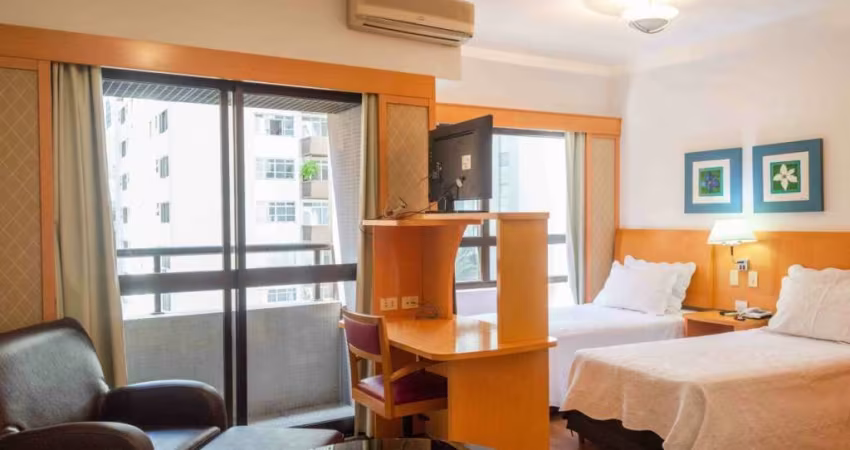 Flat tipo Studio mobiliado com serviços, sem burocracia no coração do Jardim Paulista. Consulte-nos.