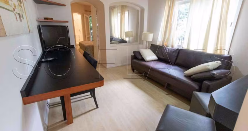 Flat mobiliado no coração do Jardim Paulista com vaga de garagem localizado na Alameda Lorena