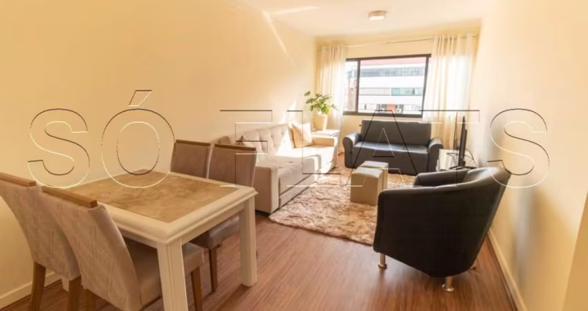 Flat disponível para locação no Itaim Bibi com 2 dorms e próx a universidade, shopping, hospitais.
