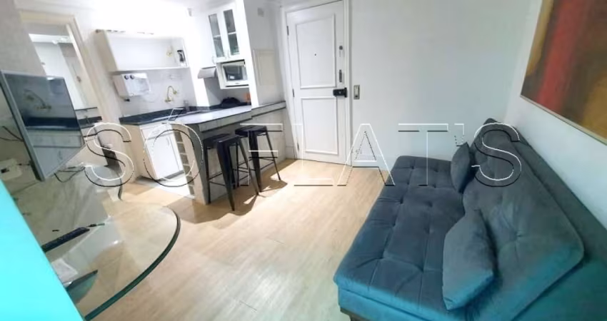 Flat totalmente mobiliado muito próximo ao lado da Av. 9 de Julho e Shopping Pamplona