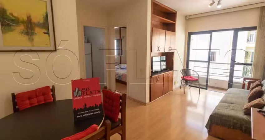 Flat para moradia todo mobiliado nos jardins, próximo a av. 9 de julho, sem burocracia.