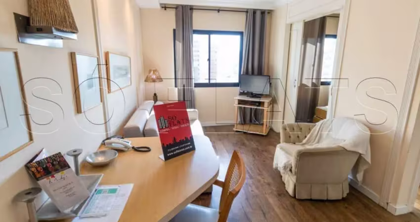 Flat nos jardins com 1 dormitório, próx a av. paulista, museu do masp e fgv e metrô trianon.