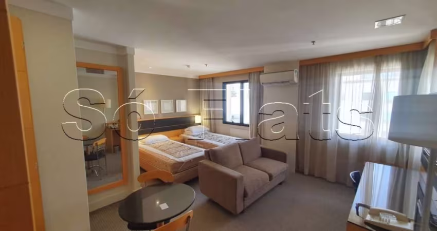 Lindo flat mobília novinha igual a do hotel, com serviços de arrumação e lavanderia coletiva.