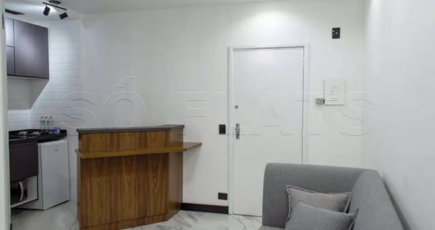 Excelente opção nos Jardins: Stagium Studio totalmente mobiliado e com serviços.
