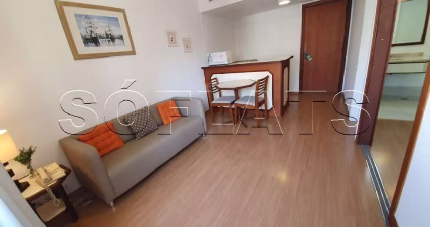 Flat no Jd Paulista, próximo a Av. 9 de Julho, para locação imediata, sem burocracia.