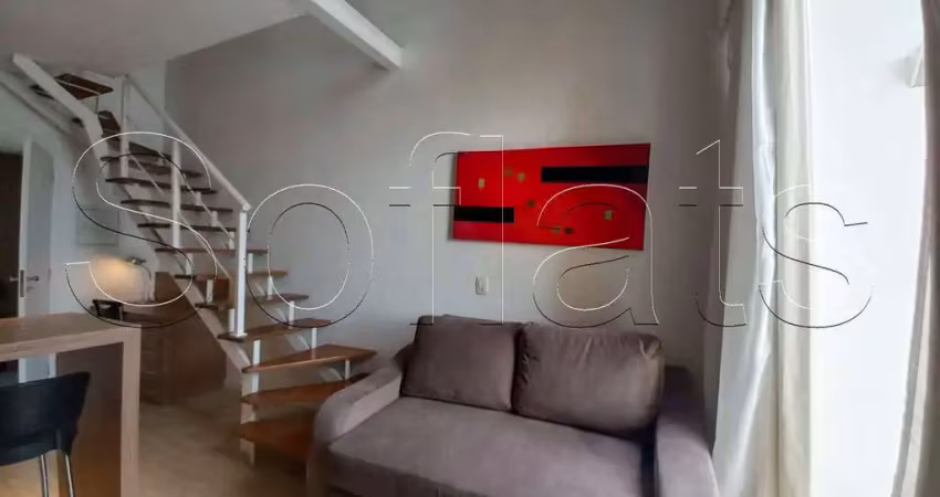 Duplex com 1 dormitório, com serviços ao lado da avenida luís carlos berrini. consulte-nos.
