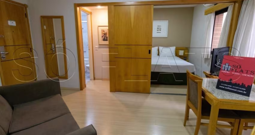 Flat para locação, reformado todo mobiliado com 1x dormitório com entrada imediata e sem fiador.