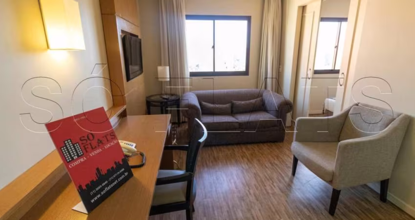 Flat nos Jardins com 1x dormitório, próx a Av. Paulista, Museu do Masp e FGV e Metrô Trianon.