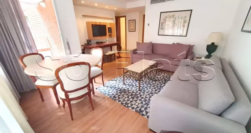 Flat no george v maria lisboa, contendo 66m², 1 dormitório e 1 vaga, nos jardins.