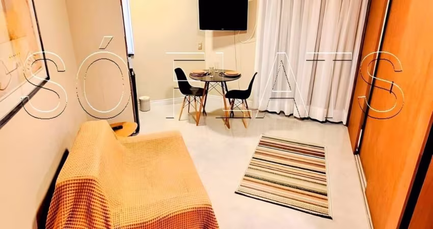 Flat para locação na Al. Campinas, fácil acesso a Av. Paulista, 9 de Julho, prox ao Shop Pamplona.