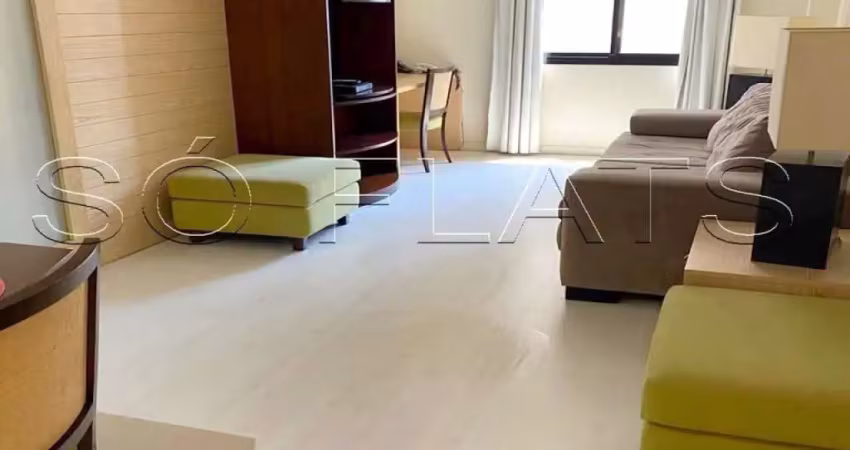 Flat em Moema, proximo a Av. Ibirapuera e Metrô na Rua Jamaris com 1 dormitório