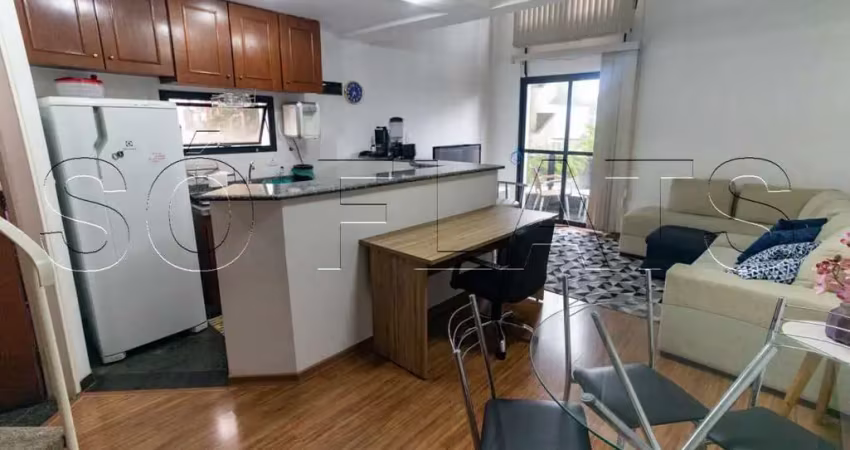 Flat tipo duplex, todo mobiliado pronto para sua moradia, ao lado da Av Ibirapuera. Consulte-nos