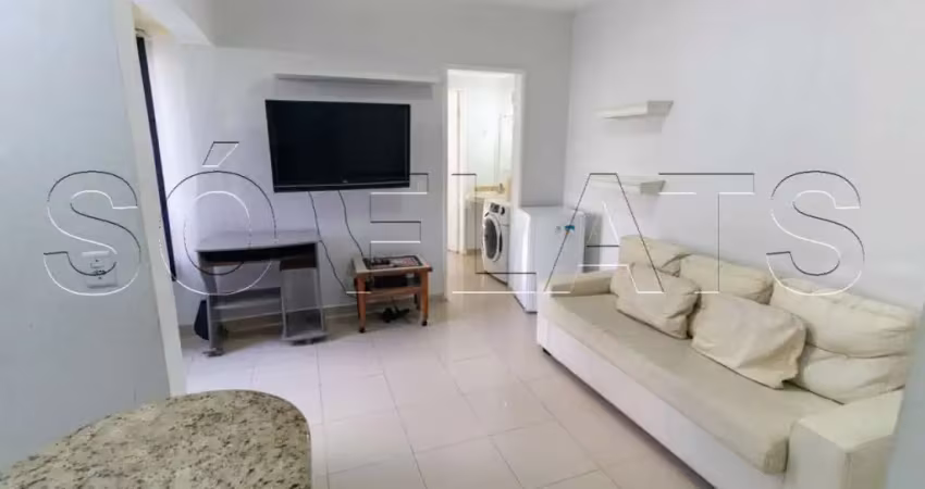 Flat no Paraíso, próximo ao Ginásio do Ibirapuera, Pq do Ibirapuera e Av. 23 de Maio.
