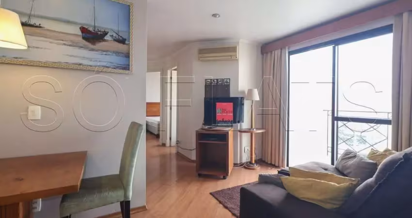 Flat para locação totalmente moderno na vila olímpia, próx da av. dos bandeirantes e marg pinheiros.