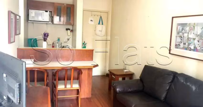 Moema top life, flat disponível para locação contendo 36m², 1 dormitório e 1 vaga de garagem.